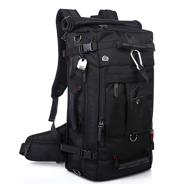 Brand Large Capacity Travel Backpack Shoulder Bag Men Mountaineering Bags 40L Oxford Cloth Lockable Waterproof and B54