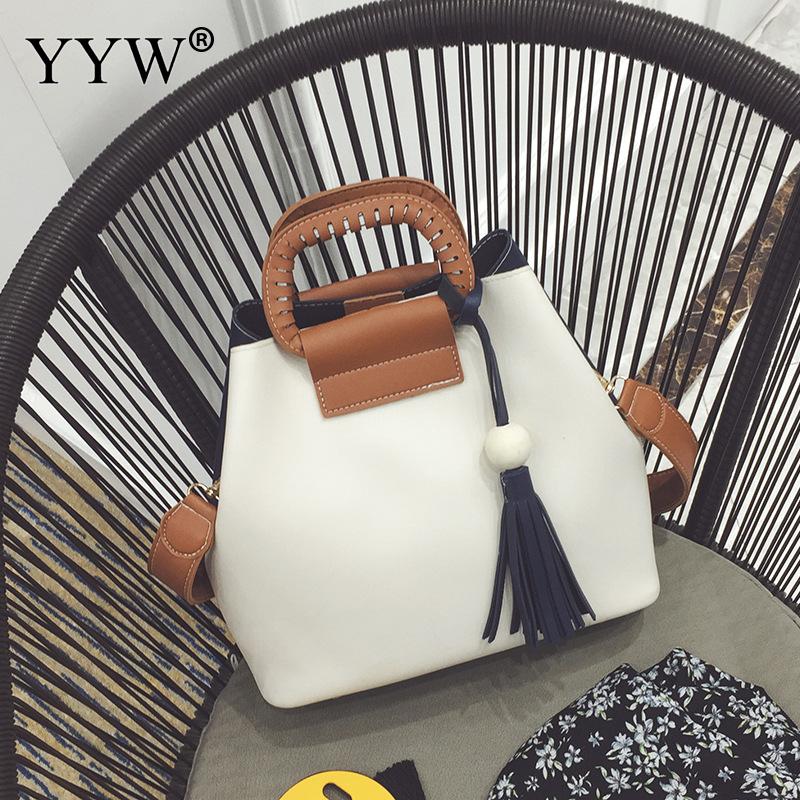 Brand Luxury Women's PU Leather Handbags Beige Shoulder Bag for Women 2018 New Tote Bags Famous Brands Lady's Crossbody Bag