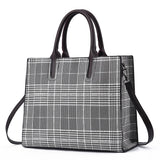 Brand Plaid Handbags Women Classic Top Handle Tote Bag Large Capacity Office Lady Messenger Bag Laptop Shoulder Bags Female