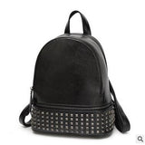 Brand Women Designer Rivets Genuine Leather Backpack 4 Colors Vintage High Quality Girls Scho Rucksack Ladies Be Back Pack