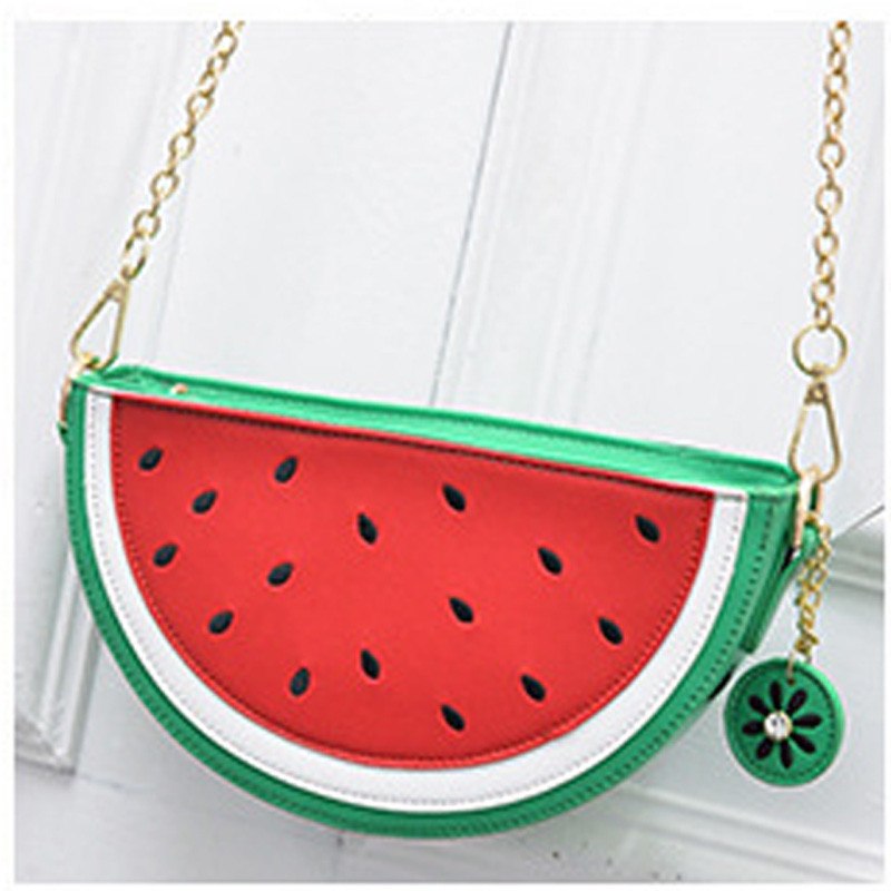 Brand designer Fashion Women handbags frui bag watermelon orange bag pocke lemon shoulder bags chain cartoon crossbody bags