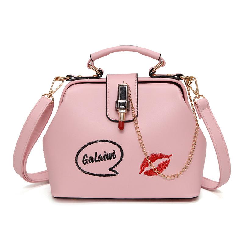Brand red lip seal chains lipstick decoration handbag hotsale laides purse women evening clutch messenger shoulder bags