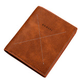 Brief Design PU Leather Wallets For Men Bifold Shor Card Holder Men Purse Multifunction Sof Walle With Photo Slot