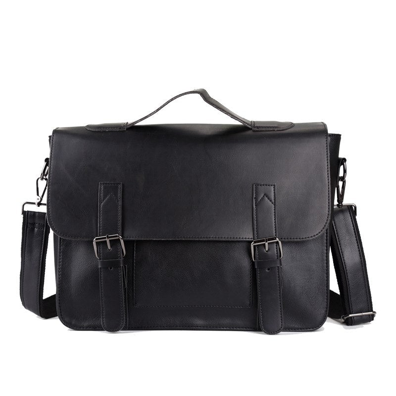 Briefcase Genuine Leather New Crazy Horse Leather Shoulder Bag Men's Casual Messenger Bag Retro Shoulder Bag
