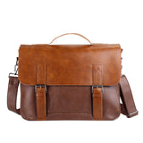 Briefcase Genuine Leather New Crazy Horse Leather Shoulder Bag Men's Casual Messenger Bag Retro Shoulder Bag