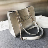 British Fashion Women's Designer Handbag 2018 New High quality PU Leather Women bag Lattice Chain Tote Shoulder Crossbody Bags