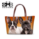 Bulldog Shoulder Handbags for Girls Teenager Large Summer Tote Bags Women Big Beach Bag Waterproof Side Bags Ladies Casual bag
