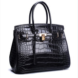 Crocodile Red Women Paten Leather Handbags Female Shoulder Bags Ladies Messenger Bags High Quality Tote Bags New 2018