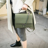 Vintage Large Female Briefcase PU Leather Handbags Women Work Satchel Purse Office Ladies Shoulder Messenger Bags 2018