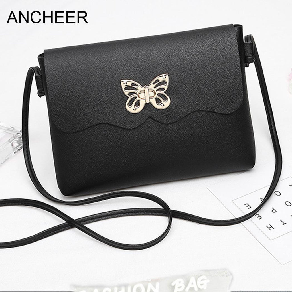 Butterfly Fashion Small Sof Metal Women Messenger Bags Square Shoulder Bag