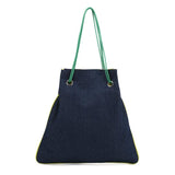 Women Denim Drawstring Shoulder Bag Casual Cowboy Shopping Handbag Dark Blue String Bucke Tote Lady Vintage Handbags