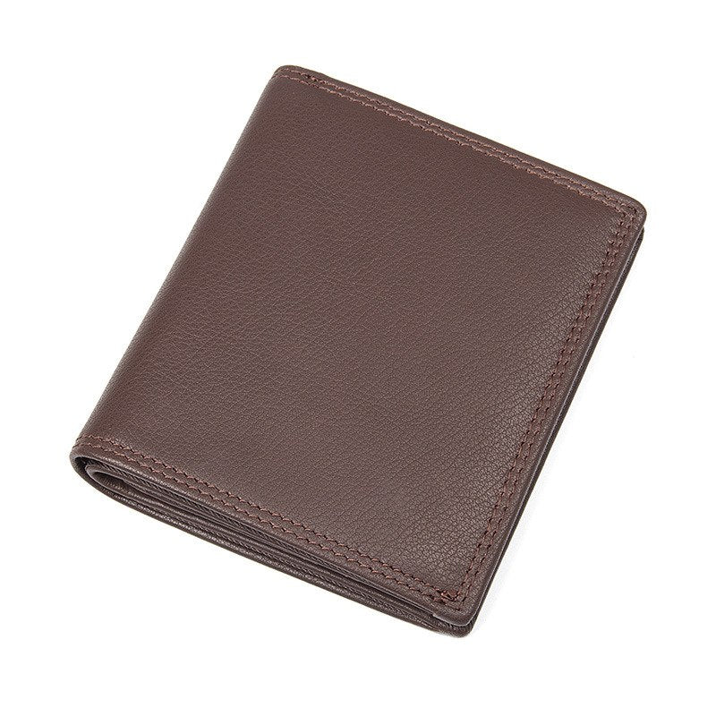 Shor Walle Men Genuine Leather RFID 3 Fold Driving Licence Sof Wallets Classics Black Brown Fir Layer Cowhide New