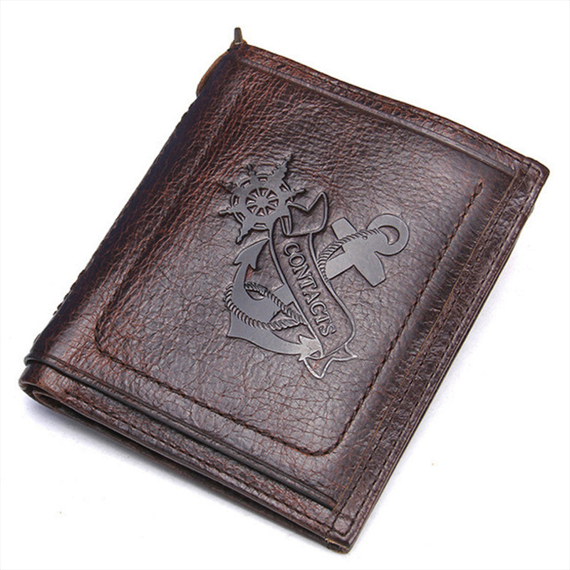 CONTACT'S Men walle genuine leather men walle coin purse card holder Clutch male walle slim walle money bag Men's purse 2017