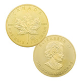 Canada 20 Dollars Gold Coins Canadian Maple Leaf Commonwealth Queen Coin Commemorative Coin Gift Token