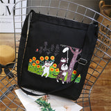 Canvas Crossbody Bags for Women Messenger Bags Funny Ca Cartoon Printing Girls Gif Shoulder Bags Casual Female Tote Bags