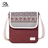 brand new women shoulder bag canvas reteo messenger bag floral printing style female daily travel crossbody bags