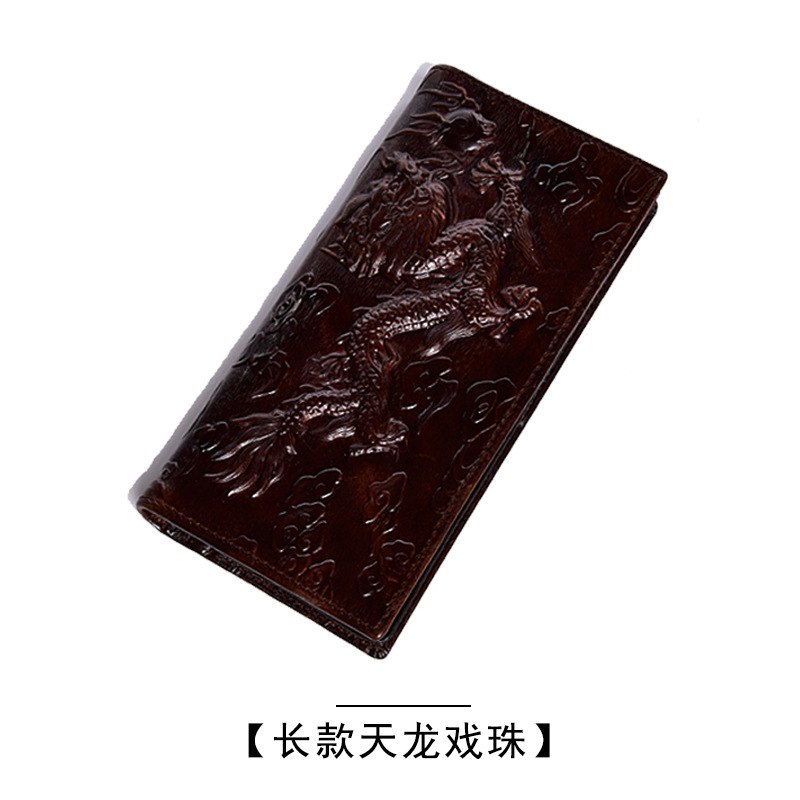 Card Walle Men's Bag Animal Prin Genuine Leather Walle Card Holder Phone Coins Packe Money Purse For Men High Quality Purse
