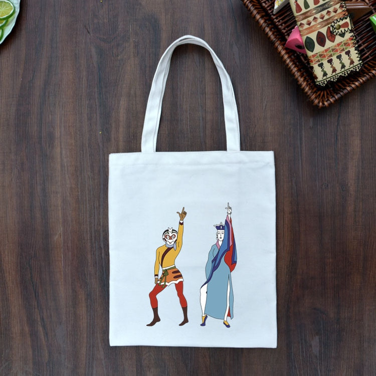 Cartoon Printing Zipper Canvas Shoulder Bags 2018 Summer New Ho Fashion Female Casual Simple Students Scho Bags Handbags