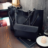 Korean Fashion Wild Totes High Quality PU Handbags Big Capacity Women's Casual Litchi Shoulder Messenger Bag
