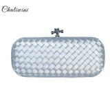 Ribbon Flap Women Handbags And Purses Satin Blue Female Party Toiletry Dinner Bag Walle Shoulder Evening Clutch Bag