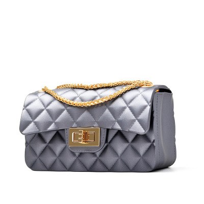 2018 rhombic chain packe matte frosted jelly Abs bag color mini shoulder slung handbag b feminina
