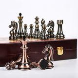Chess Games Sets Metal Glossy Pieces Set 30*30cm High-end  Professional Wooden Board Games Children Adult Gift Ornaments