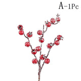 Christmas Artificial Berry Flowers Red Berries Flowers Decoration For Home Year's Christmas Tree Decoration