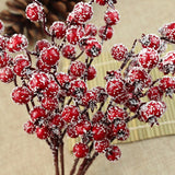 Christmas Artificial Berry Flowers Red Berries Flowers Decoration For Home Year's Christmas Tree Decoration
