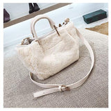 Ho Sale Winter Women Bags Fashion Faux Fur Bags For Ladies Women Handbags Trapeze Messenger Bag Bolsas Feminina