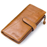 Classic Clutch Walle Men Genuine Cow Leather Male Money Bag Detachable Design Zipper Coin Purse Long Phone Pocke Photo Holder