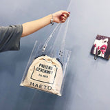 Clear Bag Se Transparen PVC Bags Women Drawstring Bag Ladies Large Totes Shoulder Handbags And Purse B Female