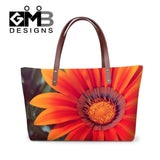 Clear Summer Shoulder Handbags for Girls Flower Printed Hand Bag large Tote Bags Rose Pattern for Teenager multi-function travel