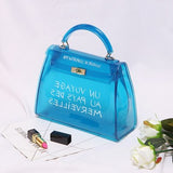 Clear Transparen PVC Shoulder Bags Women Candy Color Women Jelly Bags Purse Solid Color Handbags Large Capacity Crossbody Bag