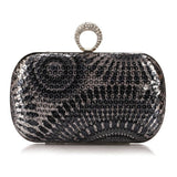 Clutch Purse Party Bridal Prom Shimmering Sequined Bead Evening Bag Handbag
