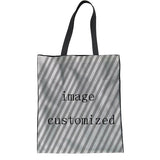 Music Notes Women Linen Casual Canvas Handbags 3D Pe Ca Prin Female Shopping Travel Beach Eco Folding Tote Bags