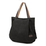 Contracted large canvas casual bags Pure color joker single shoulder bag Women's fashion 100% cotton travel bag handbag