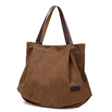 Contracted large canvas casual bags Pure color joker single shoulder bag Women's fashion 100% cotton travel bag handbag