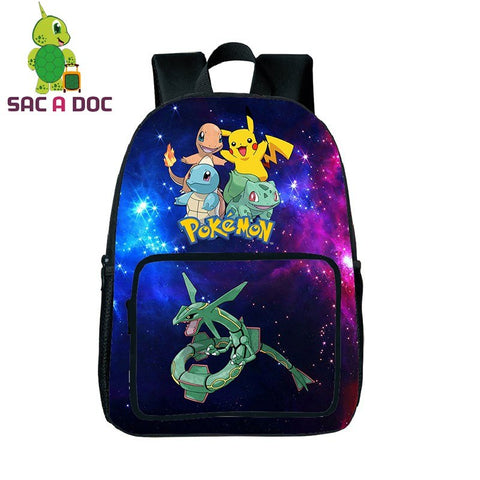 Co Galaxy Pokemon Rayquaza Scho Bags Backpack Universe Space Printing Backpack for Teenage Girls Boys Bookbag Travel Bagpack