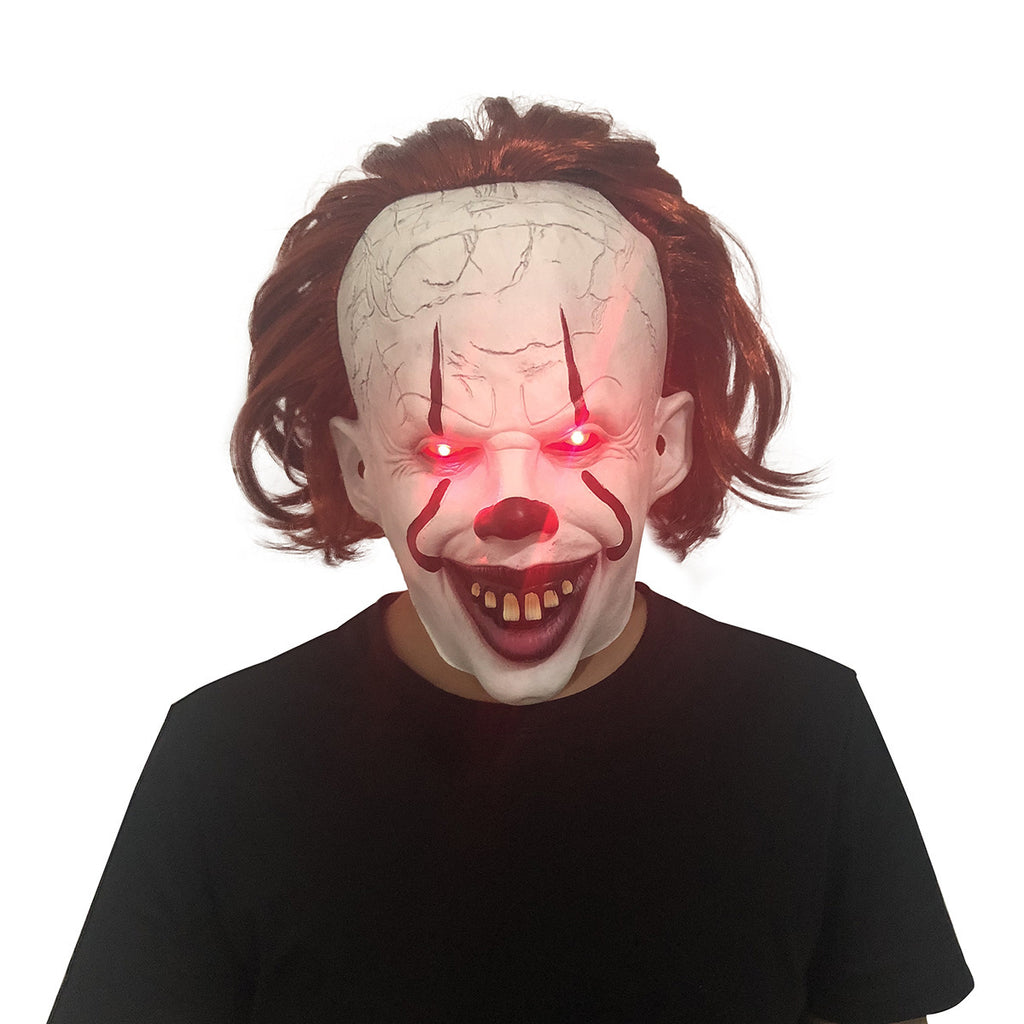 Creepy Halloween Clown Mask Smiling Demons Horror Face The Evil Cosplay Props Headwear Dress Up Party Clothing Accessories Gifts