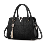 Crocodile PU leather Women Bag V letters Designer Handbags Luxury quality Lady Shoulder Crossbody Bags women Messenger Bag KL276