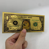 Cryptocurrency banknotes Colorful dogecoin shiba nu coin bit coin Etheruem Gold Plated souvenir notes for collection and gifts