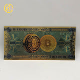 Cryptocurrency banknotes Colorful dogecoin shiba nu coin bit coin Etheruem Gold Plated souvenir notes for collection and gifts