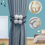 Curtain Hanging Balls European-style Straps Belt For Curtain Rod Straps Hold Buckle Magnet Clip Magnetic Curtain Strap Buckle