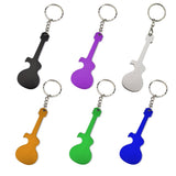 Custom Logo Guitar Bottle Opener Keychain Aluminum Alloy Beer Opener Key Rings For Gifts Activities Small Gifts 50pcs/set