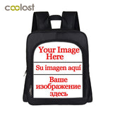 Custom Your Image Name Logo Backpack 2018 New Scho Backpack Children Scho Bags Cartoon Ca Boys Girls Unicorn Students Gift