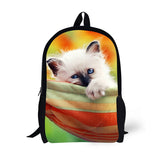 Cute 3D Cats and dogs Printing Child Backpack co fashion scho High capacity bag boys and girls backpack
