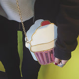 Cute Cartoon Women Hamburger Ice cream perfume Mini Bags Small Chain Clutch Crossbody Girl Shoulder Messenger bag Purse Novelty