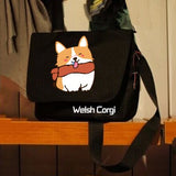 Cute Chai dog cartoon youth middle scho studen bag female shoulder bag Messenger bag