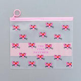 Cute Pink Leopard Transparen Travel Cosmetic Bag Women Make Up Case Makeup Zipper File Bag Organizer Toiletry Storage Ki Box