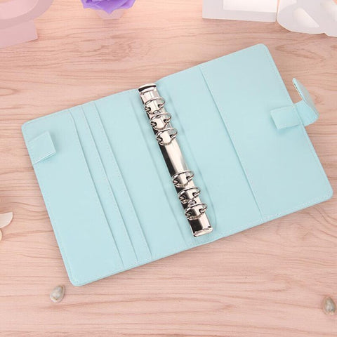 Cute Ring Diary Leather Cover Case Office Personal Handbook Cover Binder Weekly Planner/agenda Organizer